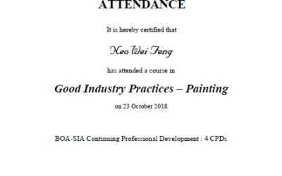 BCA Good Industry Practise – Painting